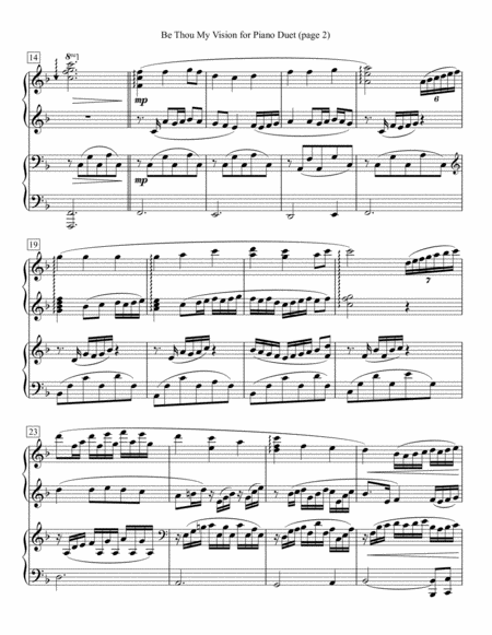 Be Thou My Vision For Piano Duet Page 2