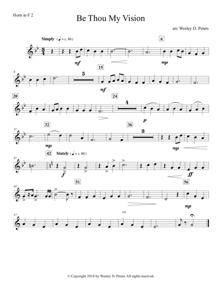 Be Thou My Vision Horn Sextet Page 2