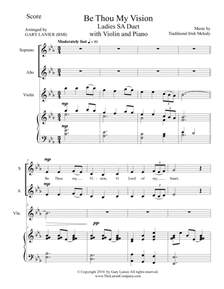 Be Thou My Vision Ladies Sa Duet Violin And Piano Page 2