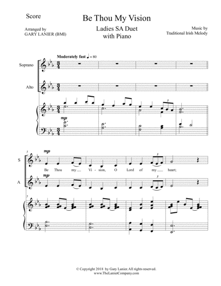 Be Thou My Vision Ladies Sa Duet With Piano Page 2