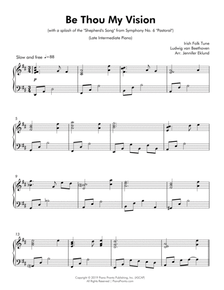 Be Thou My Vision Late Intermediate Piano Page 2