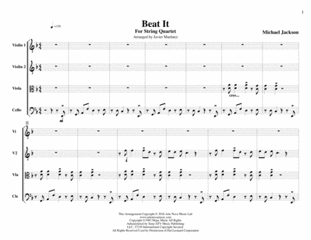 Beat It String Quartet Page 2