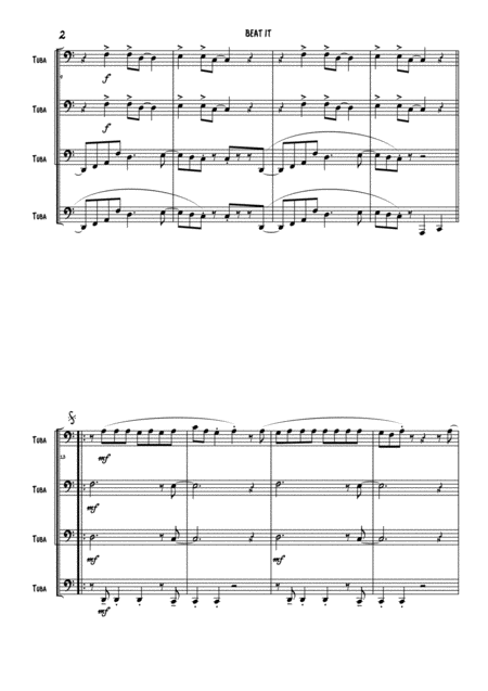 Beat It Tuba Quartet Page 2