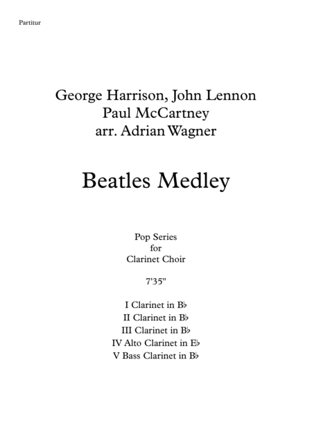 Beatles Medley Clarinet Choir Arr Adrian Wagner Page 2