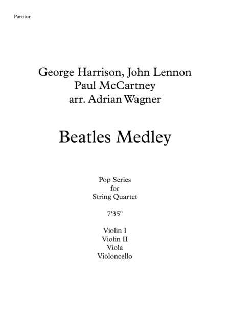 Beatles Medley String Quartet Arr Adrian Wagner Page 2
