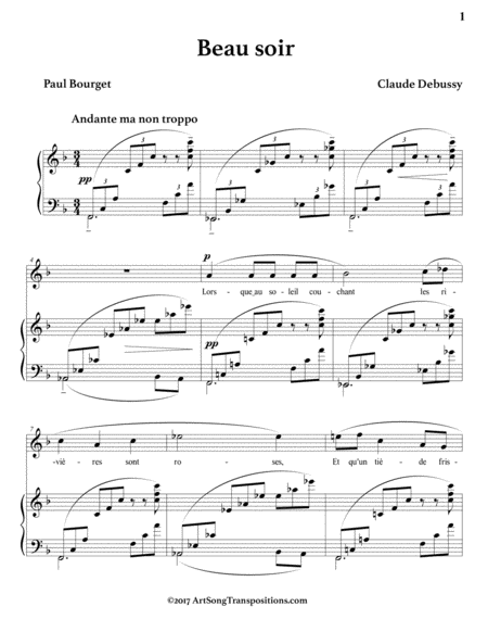 Beau Soir F Major Page 2