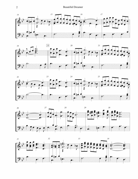 Beautiful Dreamer For 3 Octave Handbell Choir Page 2