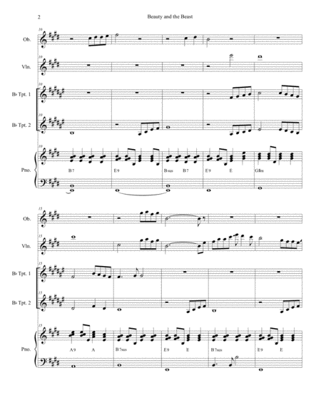 Beauty And The Beast Duet For Bb Trumpet Page 2