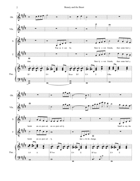 Beauty And The Beast Duet For Soprano And Tenor Solo Page 2