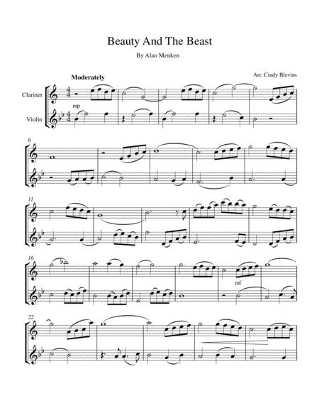 Beauty And The Beast For Clarinet And Violin Page 2