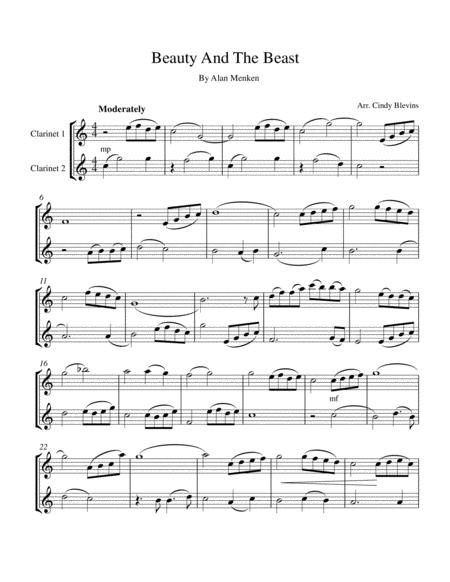 Beauty And The Beast For Clarinet Duet Page 2