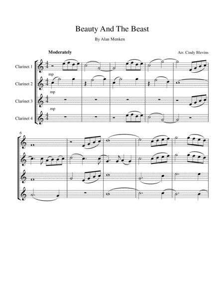 Beauty And The Beast For Clarinet Quartet Page 2