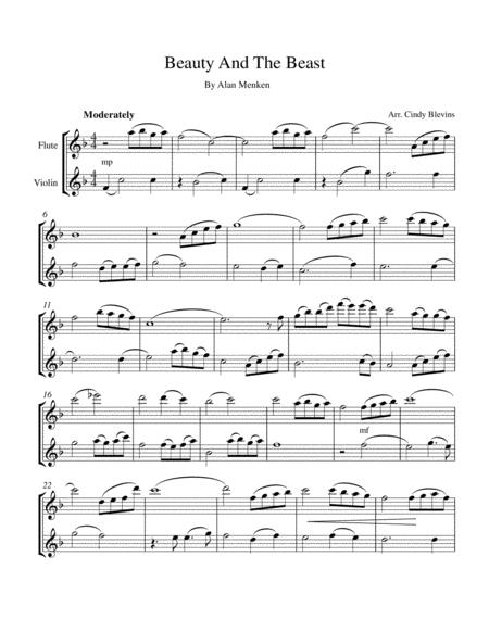 Beauty And The Beast For Flute And Violin Page 2