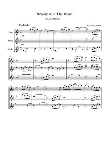 Beauty And The Beast For Flute Oboe And Violin Page 2