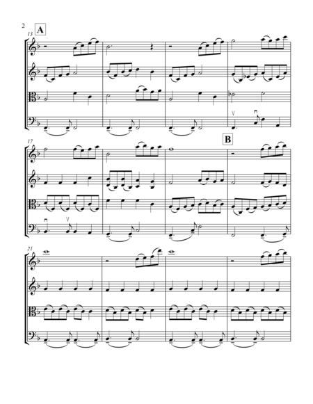 Beauty And The Beast For String Quartet Page 2