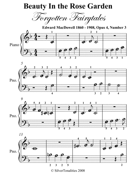 Beauty In The Rose Garden Forgotten Fairytales Opus 4 Number 3 Beginner Piano Sheet Music Page 2