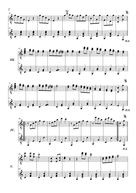 Beethoven 6 Ecossaises Woo 83 For Guitar Duet Page 2