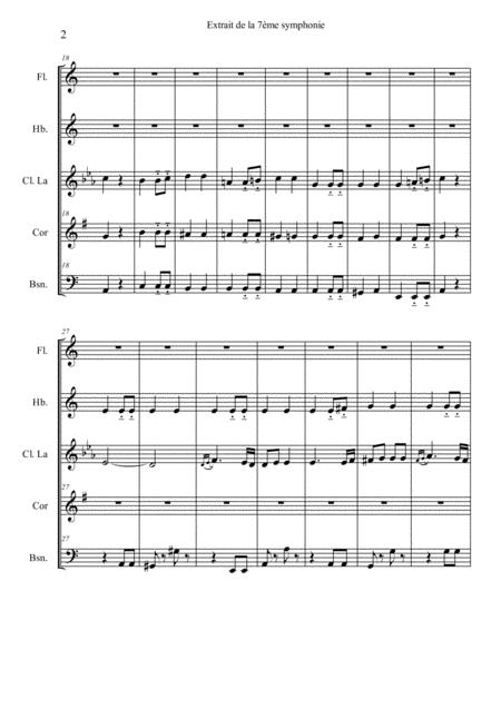 Beethoven Allegretto Woodwind Quintet Page 2