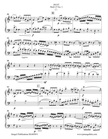 Beethoven Duet Woo 27 No 1 For English Horn Cello Page 2