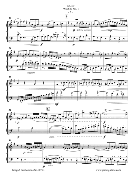 Beethoven Duet Woo 27 No 1 For French Horn Bass Trombone Page 2