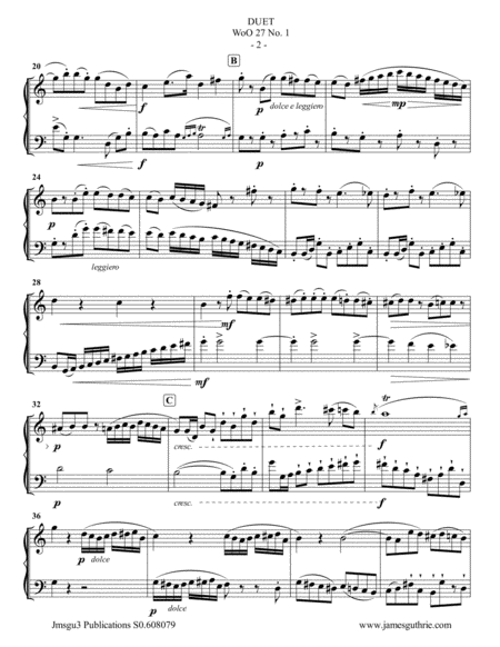 Beethoven Duet Woo 27 No 1 For Oboe Bassoon Page 2