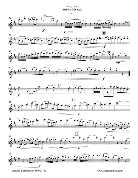 Beethoven Duet Woo 27 No 1 For Soprano Sax Bassoon Page 2