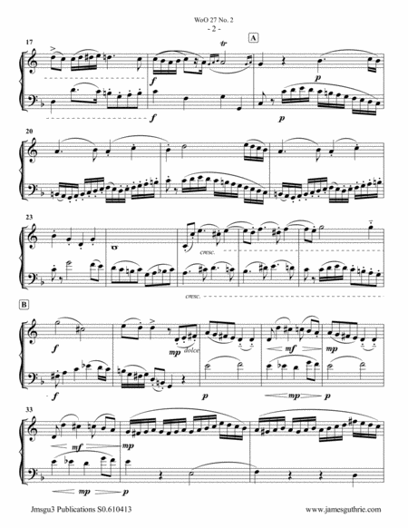 Beethoven Duet Woo 27 No 2 For French Horn Bass Trombone Page 2