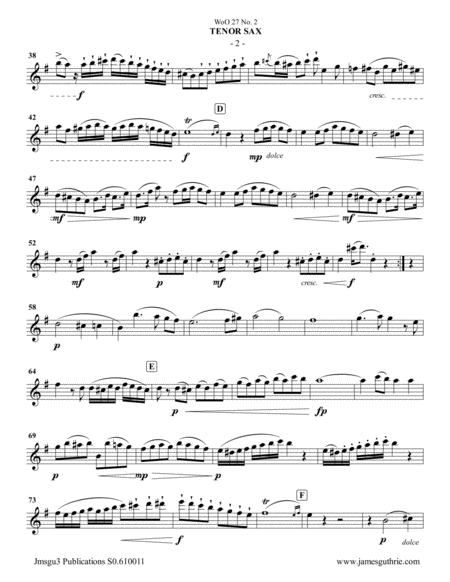 Beethoven Duet Woo 27 No 2 For Tenor Sax Cello Page 2