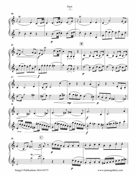 Beethoven Duet Woo 27 No 3 For Clarinet Bass Clarinet Page 2