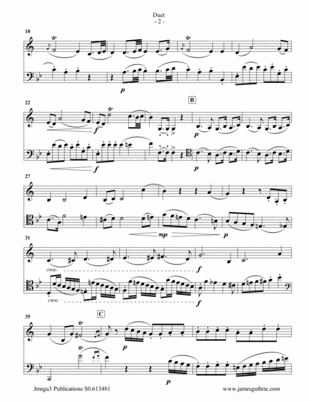 Beethoven Duet Woo 27 No 3 For Clarinet Cello Page 2