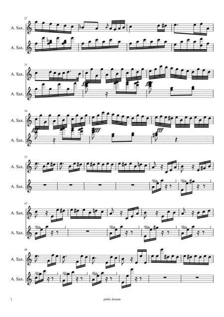 Beethoven Fur Elise For Saxophone Duet Page 2