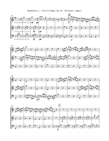 Beethoven L Trio Op 87 Mvt 4 For Two Violins And Cello Page 2