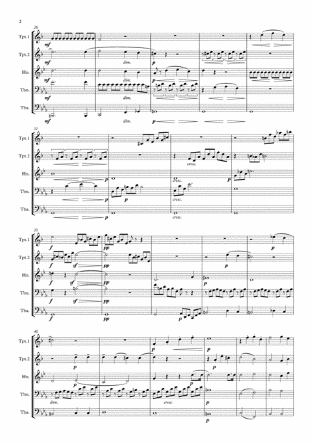 Beethoven Piano Sonata No 14 In C Minor Sonata Quasi Una Fantasia Moonlight Sonata Op 27 No 2 Brass Quintet Page 2