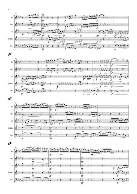 Beethoven Septet In Eb Major Op 20 Mvt Ii Adagio Wind Quintet Page 2