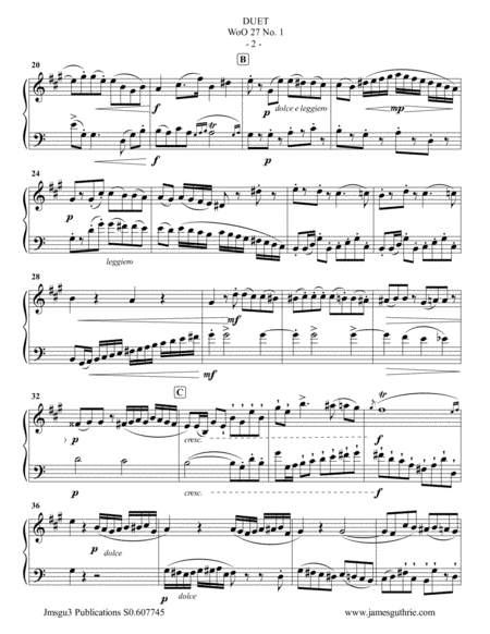 Beethoven Three Duets Woo 27 For Alto Sax Bassoon Page 2