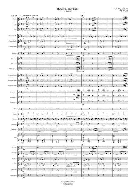 Before The Day Ends Orchestra Score And Parts Page 2