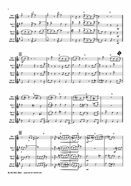 Bei Mir Bistu Shein Bei Mir Bist Du Schn Means That You Re Grand Saxophone Quartet Page 2
