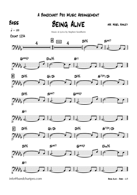 Being Alive Db 8pc Musical Theater Pit Band Chart Page 2