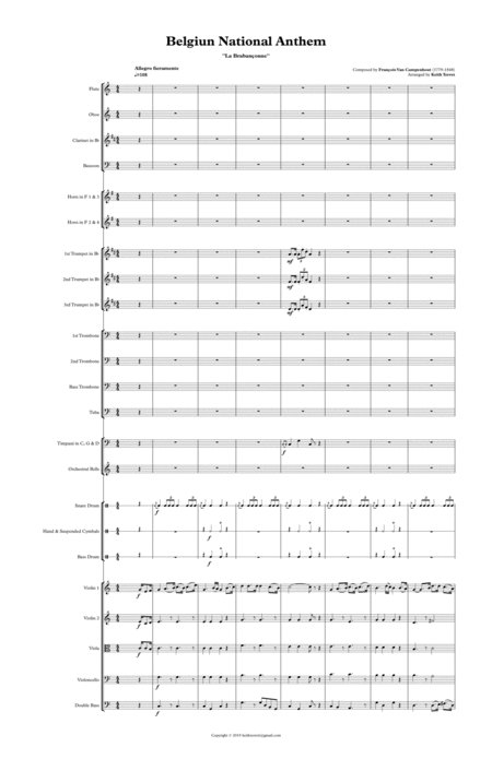 Belgiun National Anthem La Brabanonne For Symphony Orchestra Page 2