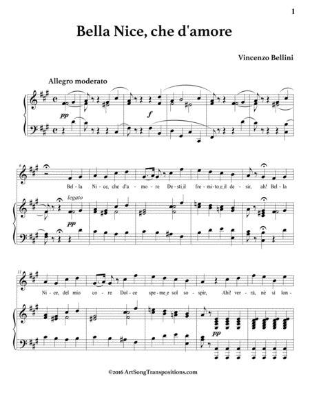 Bella Nice Che D Amore F Sharp Minor Page 2