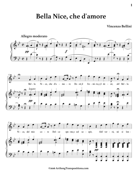 Bella Nice Che D Amore In 8 Keys G F Sharp F E E Flat D C Sharp C Minor Page 2