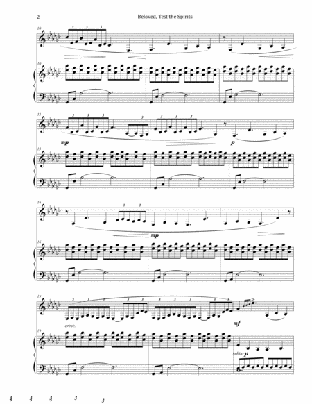 Beloved Test The Spirits Sacred Piece For Clarinet And Piano Page 2