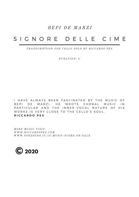 Bepi De Marzi Signore Delle Cime For Cello Solo Page 2