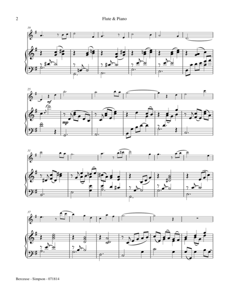 Berceuse For Flute Piano Page 2