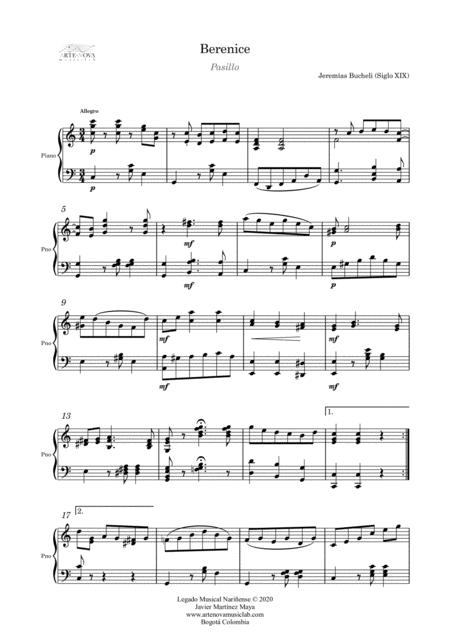 Berenice Pasillo For Piano Latin Folk Music Page 2