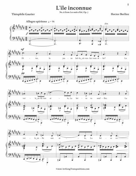 Berlioz L Le Inconnue Op 7 No 6 Transposed To C Sharp Major Page 2