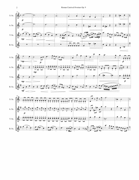 Berlioz Roman Carnival Overture Saxophone Quartet Page 2