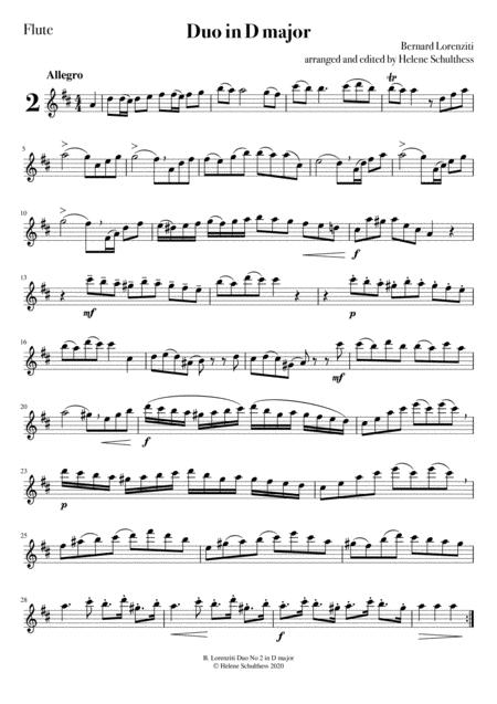 Bernard Lorenziti Duo No 2 In D Major For Flute And Violin Page 2