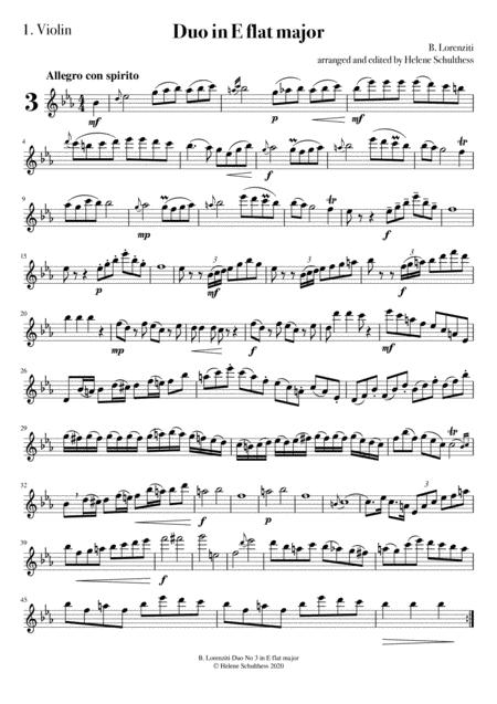 Bernard Lorenziti Duo No 3 In E Flat Major For 2 Violins Page 2