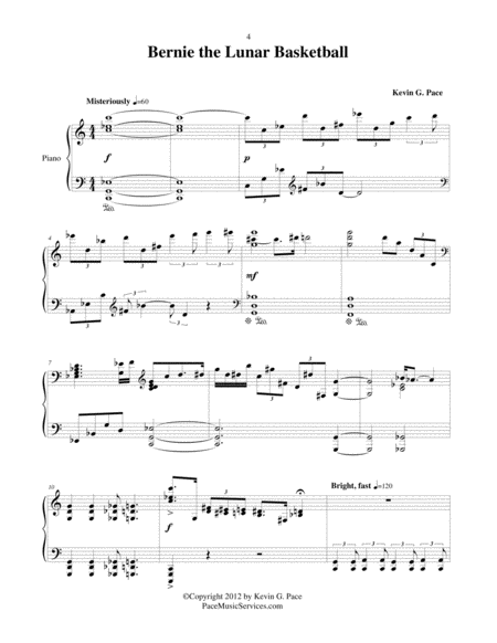 Bernie The Lunar Basketball Piano Solo Page 2